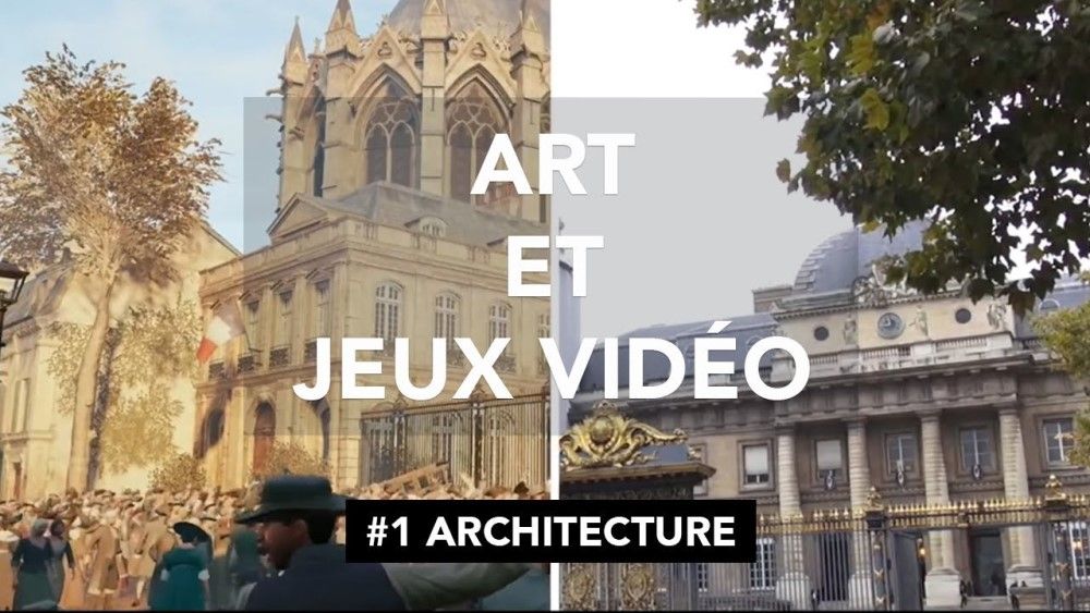 Capture d'écran du premier épisode de la mini-série "Art et jeu vidéo" représentant le chapitre sur l'architecture.